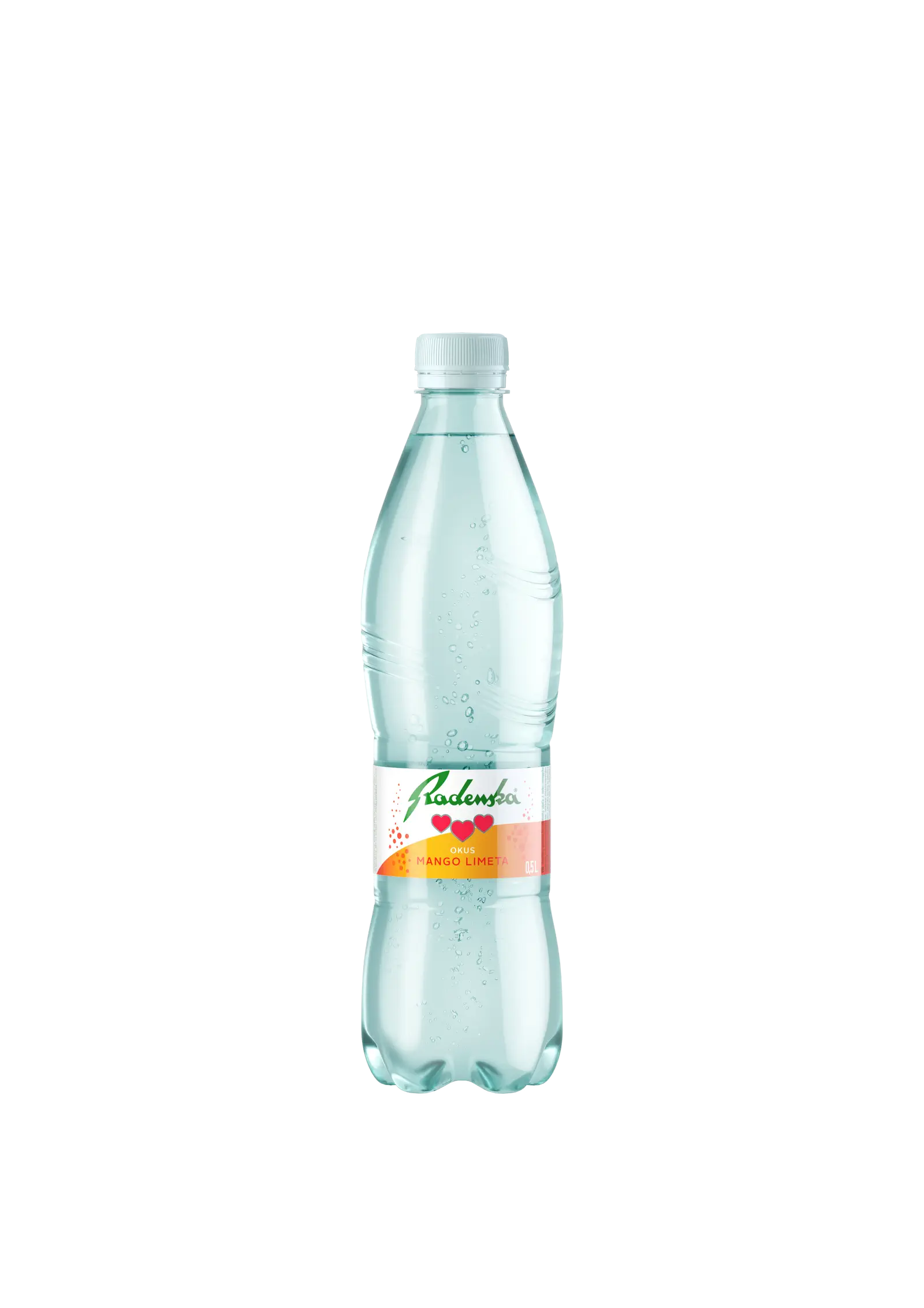 Radenska, Ujë me shije mango-lime, plastikë, 0,5 L